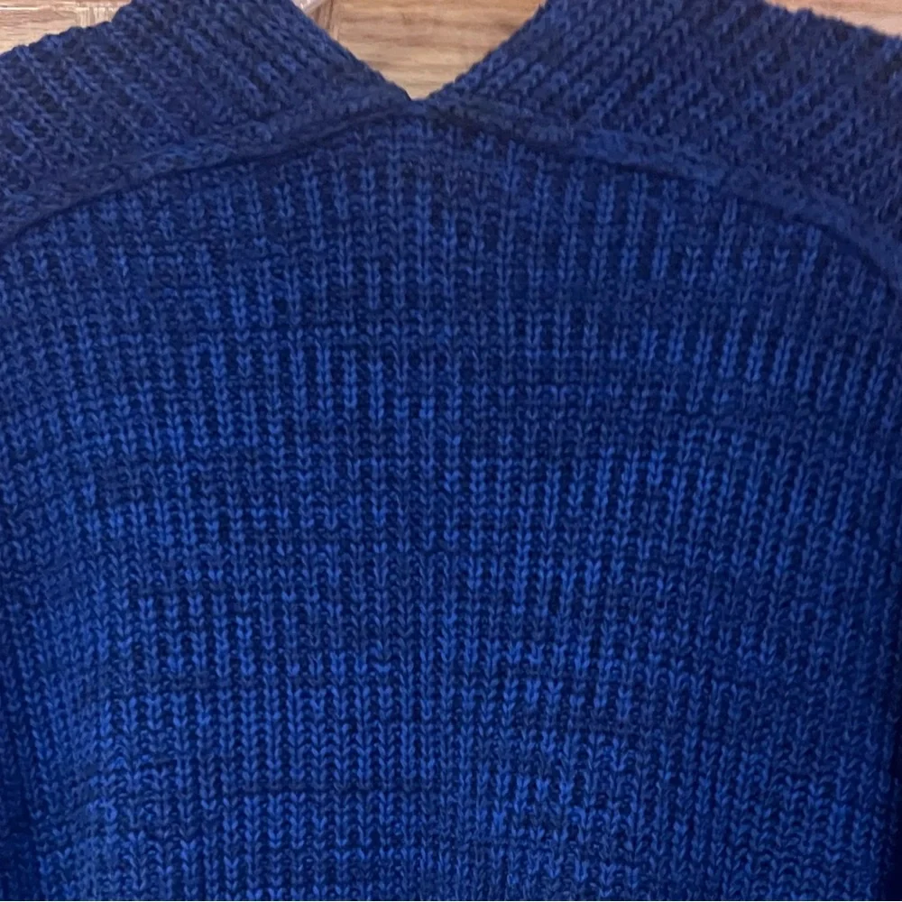Free People High Hopes Chunky Knit Open‎ Front Cardigan in Blue Combo Size Large